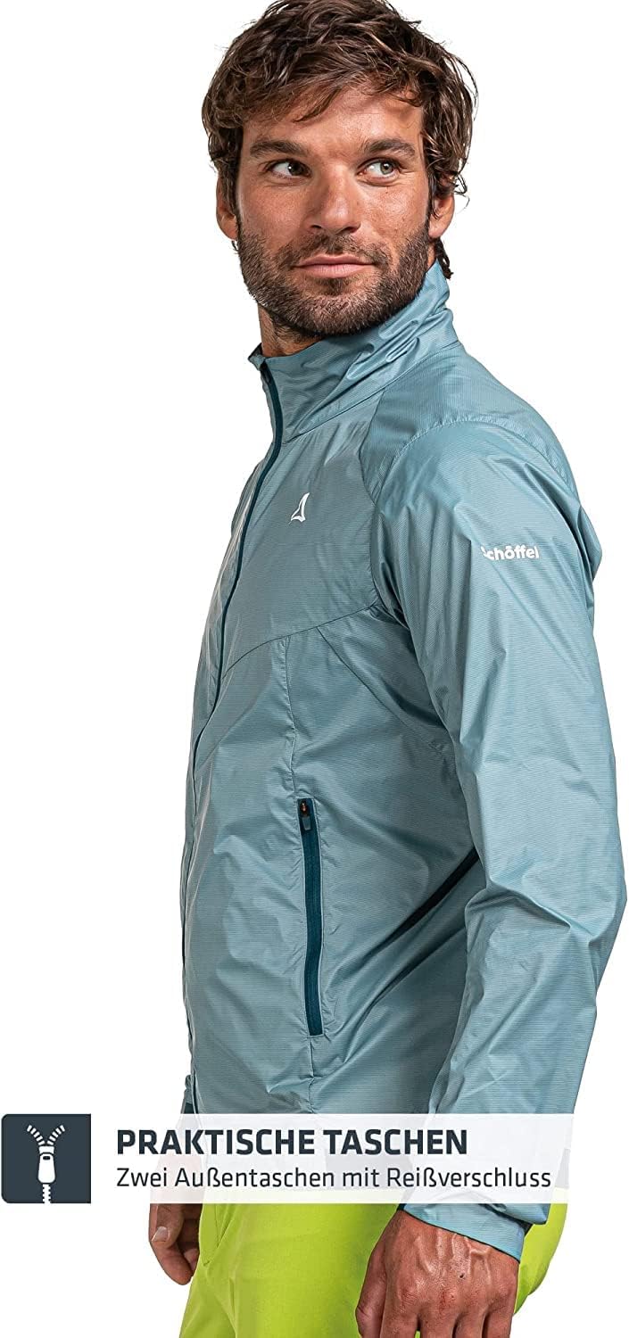 Schöffel Herren Jacket Bygstad M, winddichte Wanderjacke, Windbreaker mit kühlenden Graphene Fasern