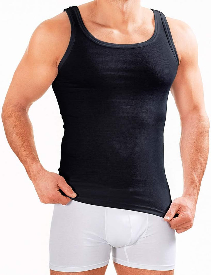 MERISH Herren Unterhemd 5er Pack Tank Top Feinripp Baumwolle 400 S 400e 5er Set Mehrfarbig, S 400e 5