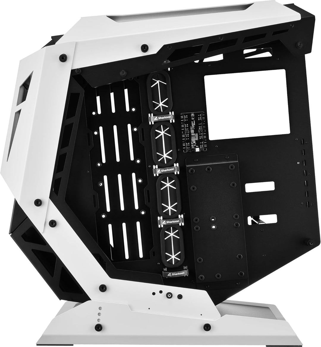 Sharkoon Elite Shark CA700, massives Design-PC-Gehäuse, ARGB, PCIe-Riser-Kabel zur vertikalen Grafik