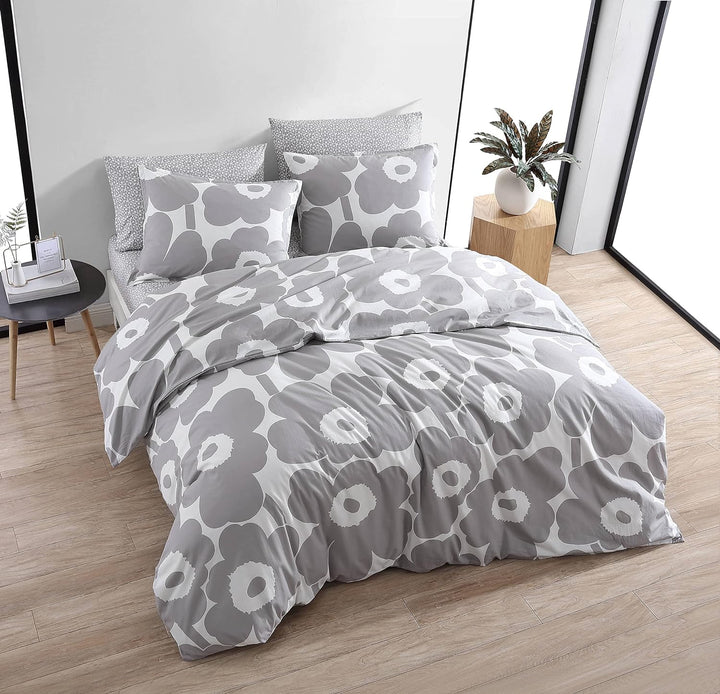 Marimekko | Unikko Collection | Bettbezug-Set – 100% Baumwolle, mittelschwer & Ganzjahresbettwäsche