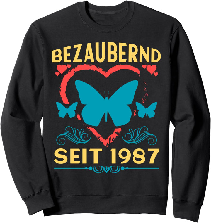 bezaubernd seit 1987 - Schmetterlinge 35. Geburtstag Sweatshirt