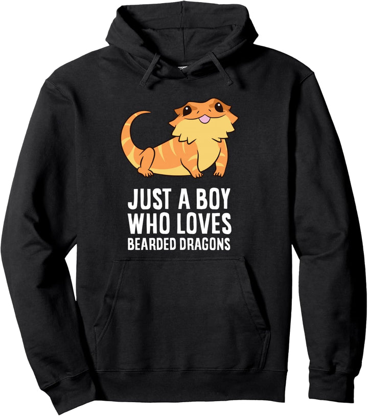 Nur ein Junge, der Bartagamen liebt Pullover Hoodie
