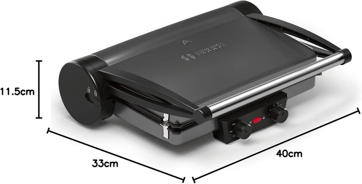 Bosch Tischgrill TCG4215, 3-in1-Kontaktgrill, Individuelle Temperaturregelung, Fettablaufrinne, Aufl