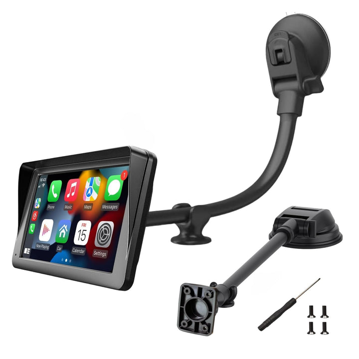 Saugnapfhalterung für Carplay Bildschirm mit Schrauben, 11,8 Zoll Langer Arm, 360° Verstellbarer Arm