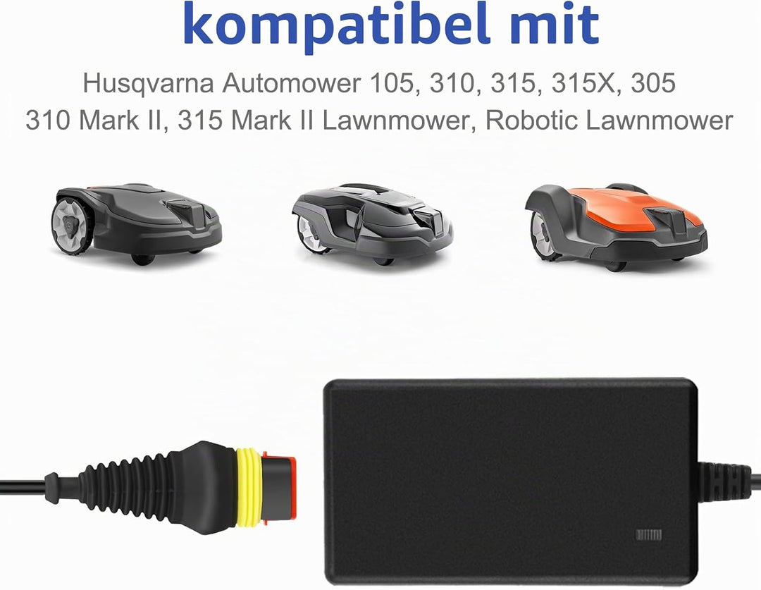 Exmate 28 V 1,3A Adapter Ladegerät Netzteil kompatibel mit Husqvarna Automower 105 305 310 315X 405X