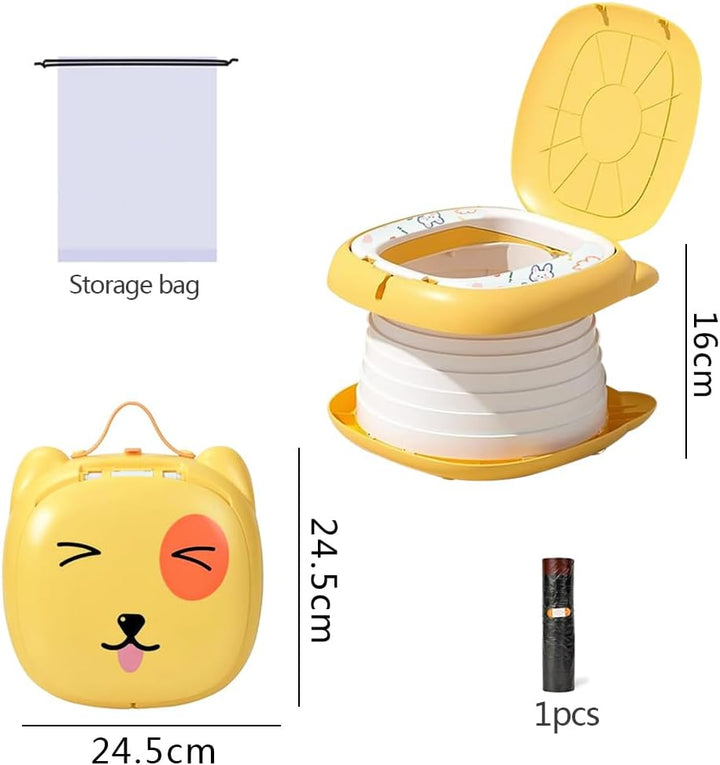 Klapptoilette für Kinder,Kindertoilette Tragbar,Kinder Reise Töpfchen,Töpfchen Faltbar,Tragbare Baby