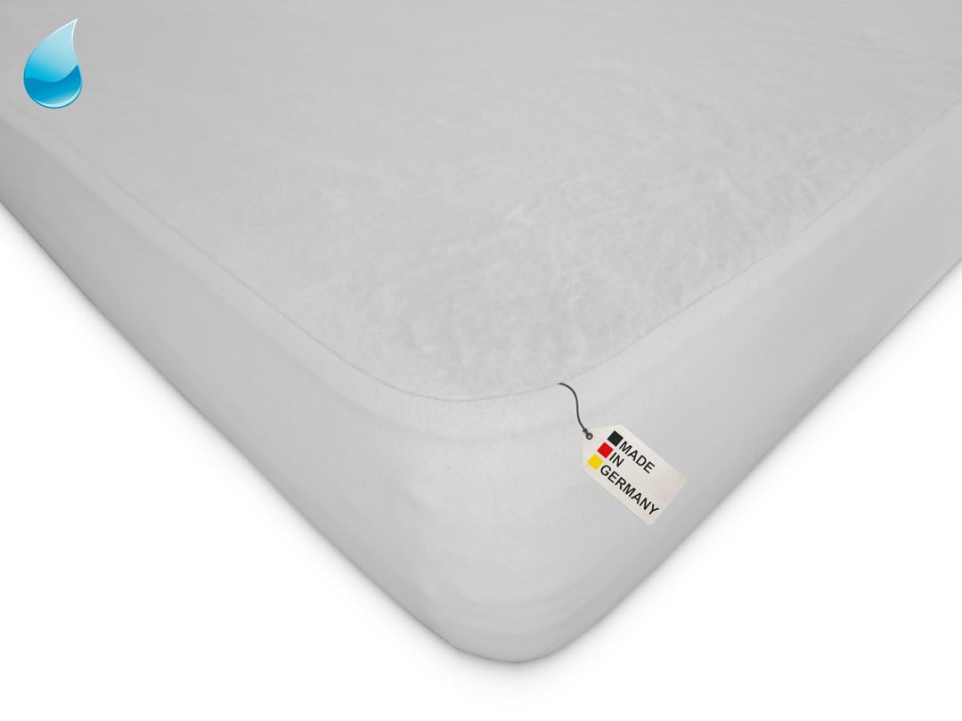 Dukal | wasserdichte Molton-Auflage für Topper 100 x 220 cm | mit Spannumrandung | Ober-/Unterseite