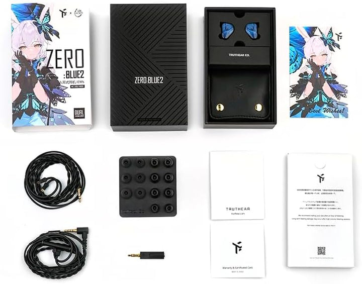 TRUTHEAR Crinacle Zero: Blue2 Dual Dynamic Drivers In-Ear-Kopfhörer mit abnehmbarem Kabel (3,5 mm +