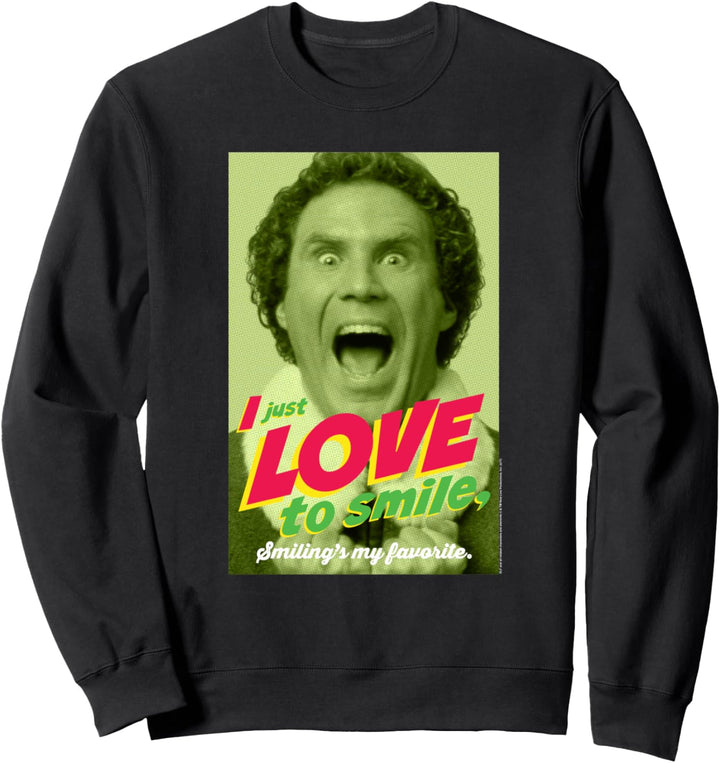 Elf I just love to smile Weihnachten Sweatshirt