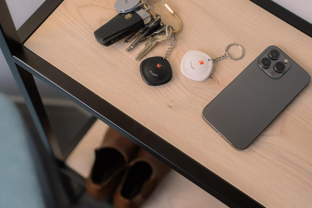 Verbatim My Finder 2er Set, Bluetooth Tracker für Schlüssel, Rucksack, Koffer, Geldbörse und Co, kom