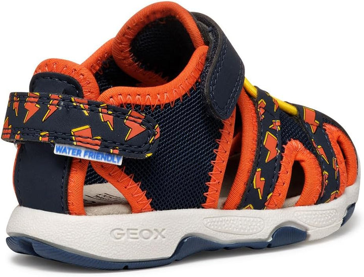 Geox Baby-Jungen Multy Boy B Sandalen, Navy Orange