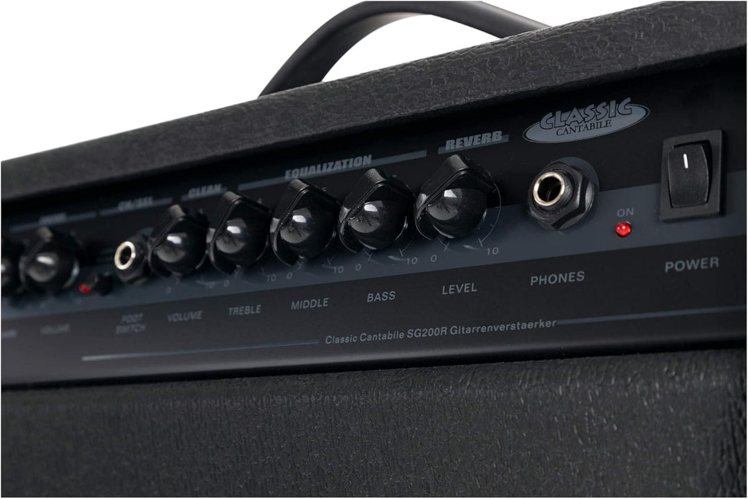 Classic Cantabile SG200R Gitarrencombo - Verstärker mit 20 Watt (RMS) - 8" Speaker - 2 Kanäle (Clean
