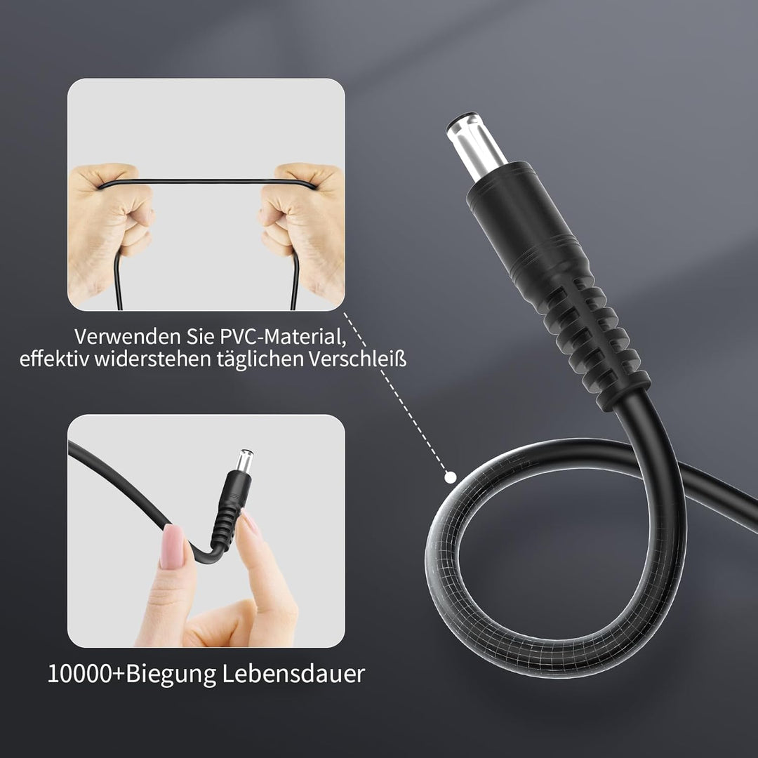 (3Stück 1Fuss) USB C auf DC 5,5 x 2,5 mm Adapter, USB-C PD 15W Triggerkabel Ladekabel 3A Schnellladu