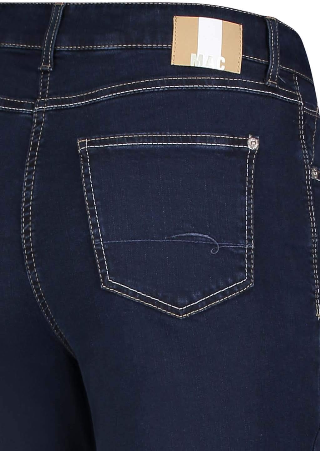MAC Jeans Damen Jeans Hose Melanie Stretchdenim Grey 34W / 28L Dark Rinsewash (D801), 34W / 28L Dark