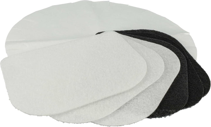 vhbw 12x Papierfilter, 6X Fettdunstfilter, 6X Aktivkohlefilter Ersatz für DeLonghi F8-F1000 für Frit
