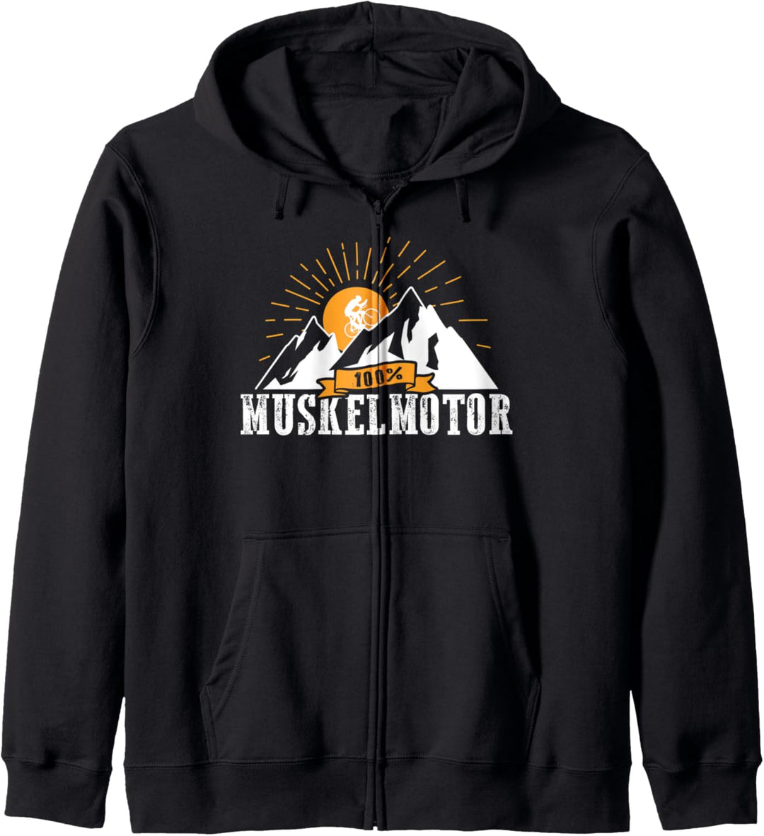 100% Muskelmotor Lustiges Design Anti E-Bike und Pedelec Kapuzenjacke