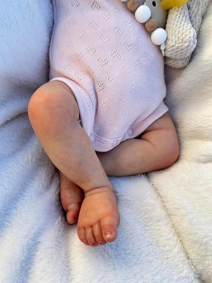 Zero pam Reborn Baby Zwillinge Mädchen Vollsilikon Lebensecht 45 cm, 18 Zoll Vinyl Ganzkörper Realis