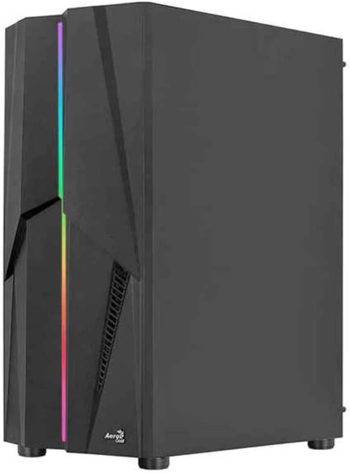 Aerocool MECHA, ATX PC-Gehäuse, ARGB Front, Gehärtetes Glas, Lüfter 12cm Schwarz MECHA