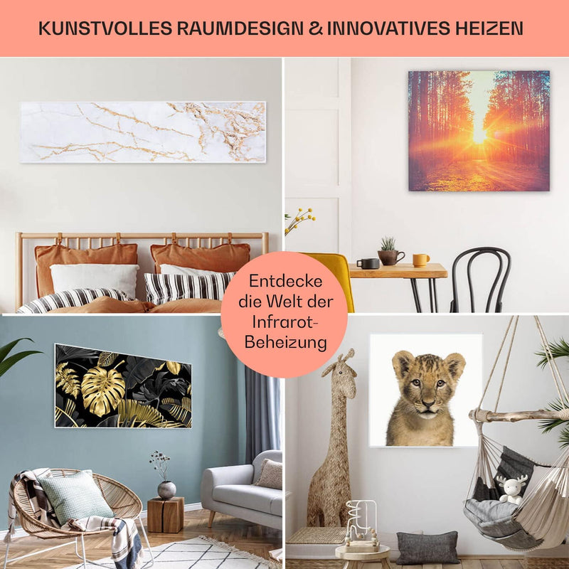 Klarstein Infrarotheizung mit Bild, 700W Infrarotheizung mit Thermostat & IoT/WiFi Infrarotheizung W