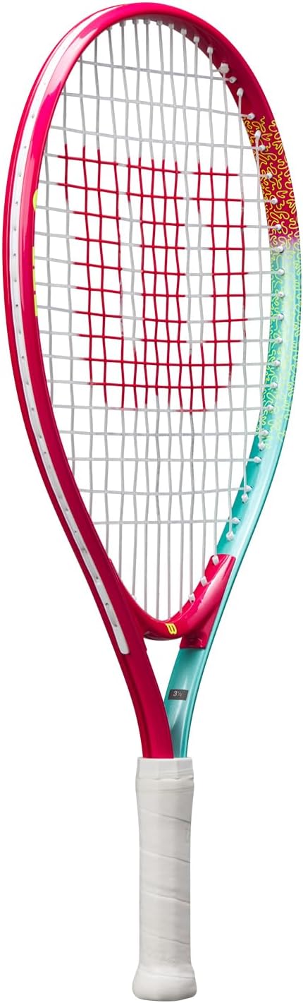 Wilson Intrigue Jr 21 Tennis Racket, Rot/Türkis