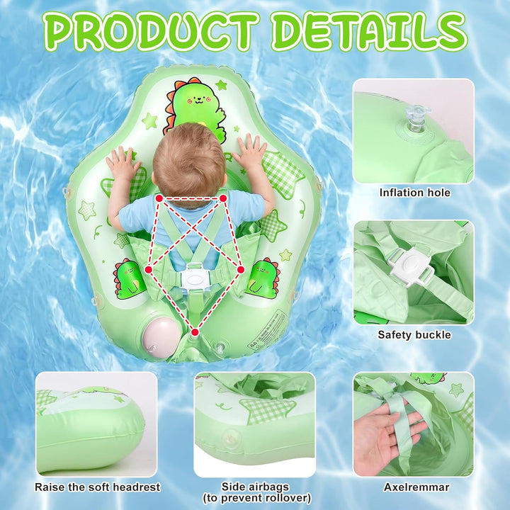 Mineup Baby Schwimmring mit Sonnendach, UPF50+ Baby Float, Schwimmhilfe Mit Sicherheitssitz, Schwimm