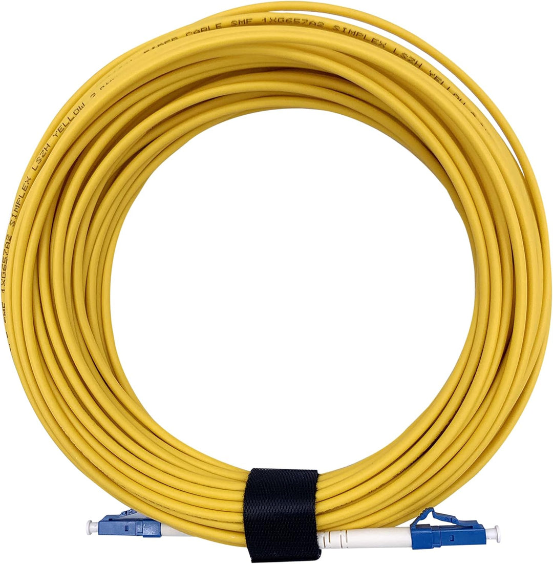 Elfcam - 15m Glasfaserkabel LC/UPC auf LC/UPC Simplex Singlemode 9/125 µm, LWL Kabel LSZH (15M), 15M