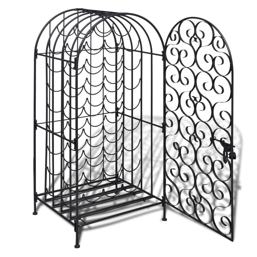 vidaXL Weinregal 35 Flaschen Metall Flaschenregal Flaschenständer Weinschrank 44 x 38 x 100 cm, 44 x