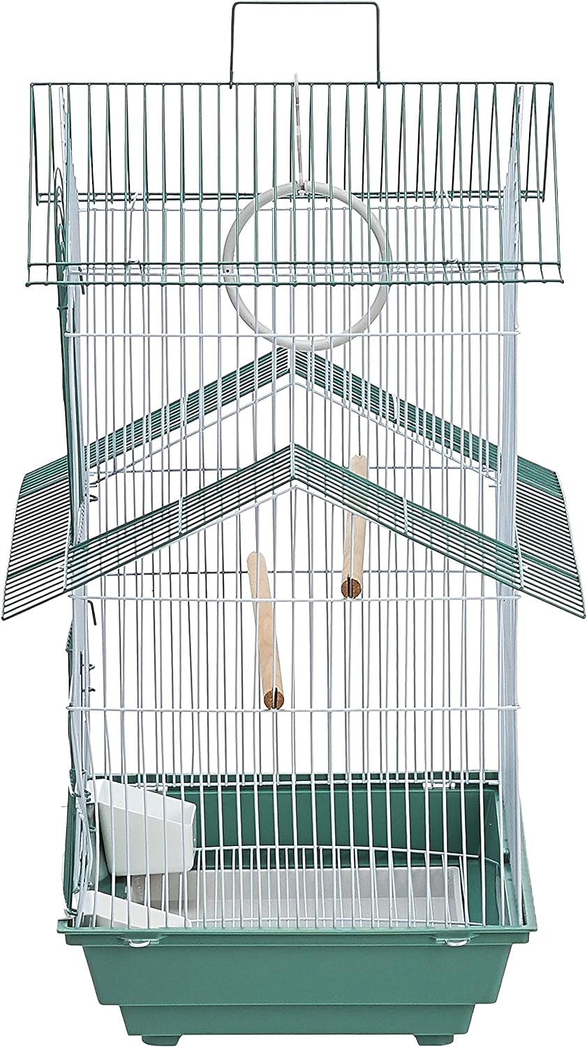 Prevue Hendryx SP1720-4 Shanghai Sittichkäfig, Grün/Weiss Size: Pack of 1, Size: Pack of 1