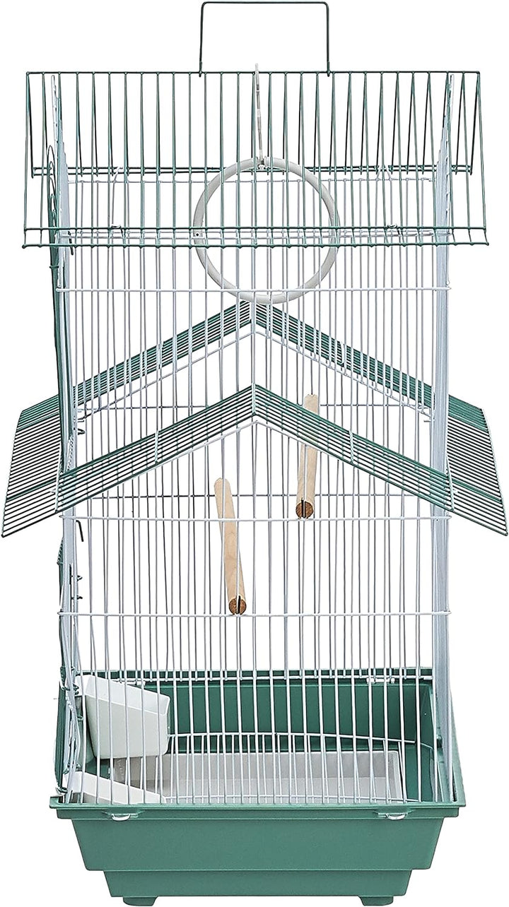 Prevue Hendryx SP1720-4 Shanghai Sittichkäfig, Grün/Weiss Size: Pack of 1, Size: Pack of 1