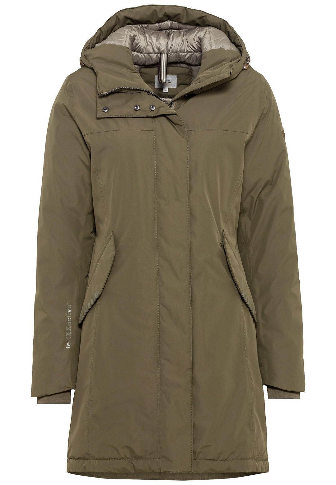 camel active Damen teXXXactive® Funktionsmantel aus recyceltem Polyester 34 Grün, 34 Grün