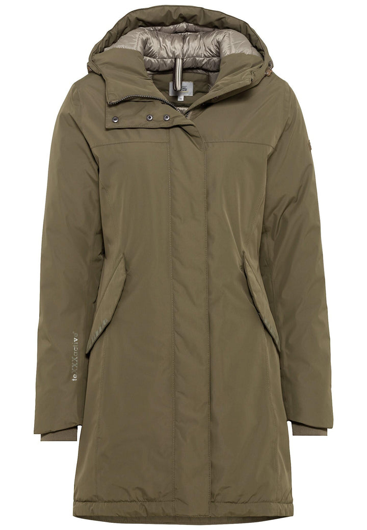 camel active Damen teXXXactive® Funktionsmantel aus recyceltem Polyester 34 Grün, 34 Grün