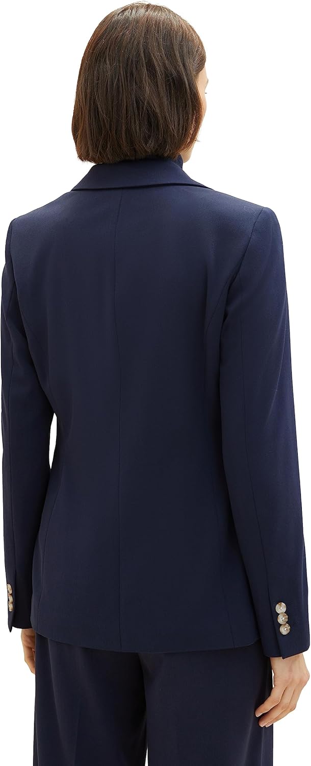 TOM TAILOR Damen Basic Blazer 36 10668 - Sky Captain Blue, 36 10668 - Sky Captain Blue
