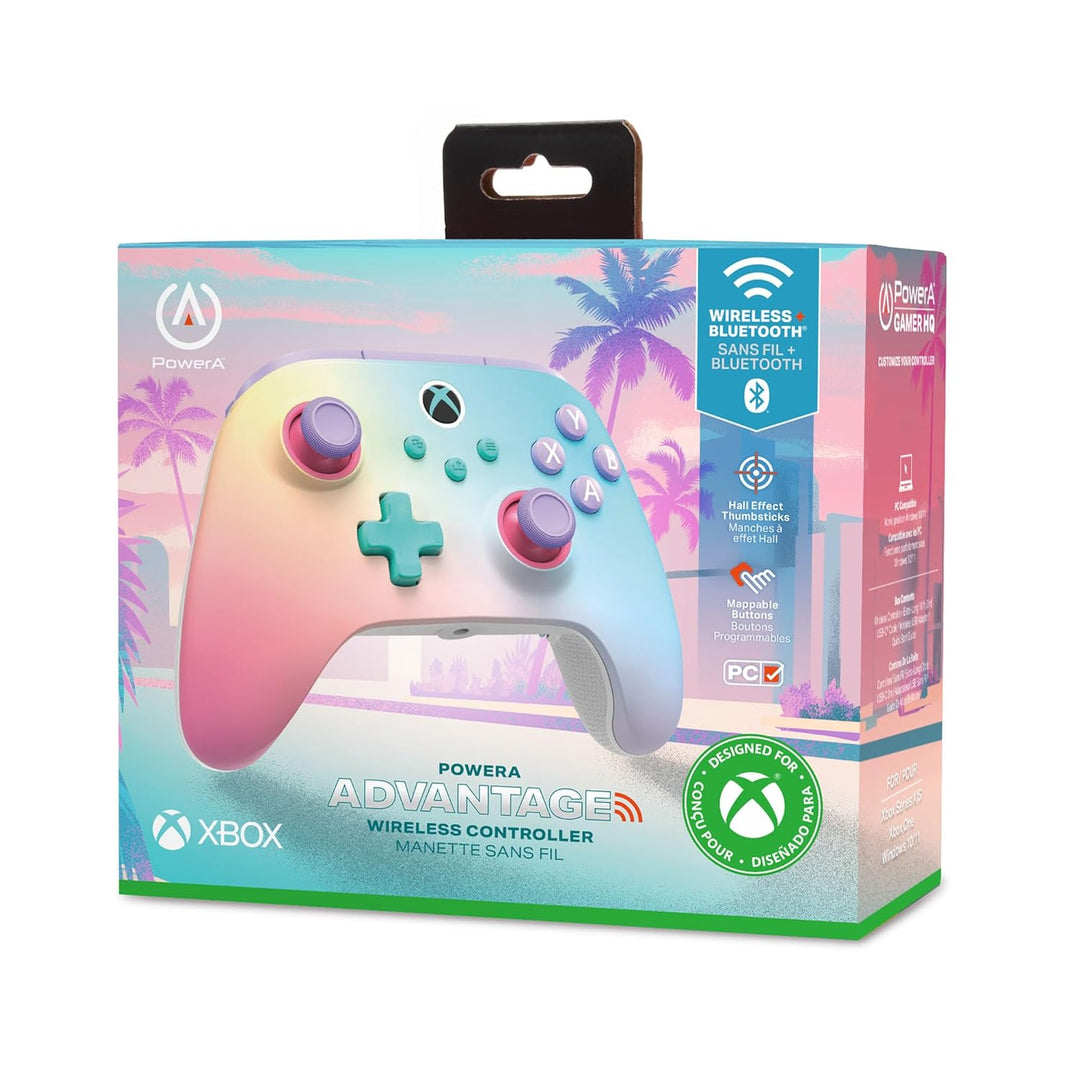 PowerA Advantage Wireless Controller für Xbox Series X|S - Beach Vibes, offiziell lizenziert, Blueto