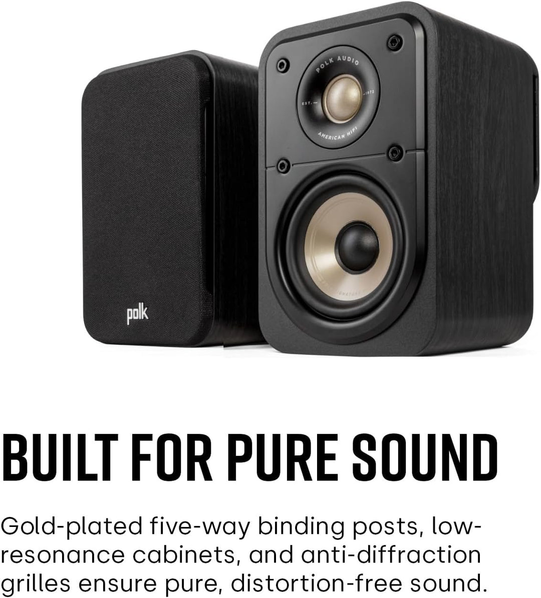 Polk Audio Signature Elite ES10 hochauflösende Surroundlautsprecher fürs Heimkino, Stereo Lautsprech