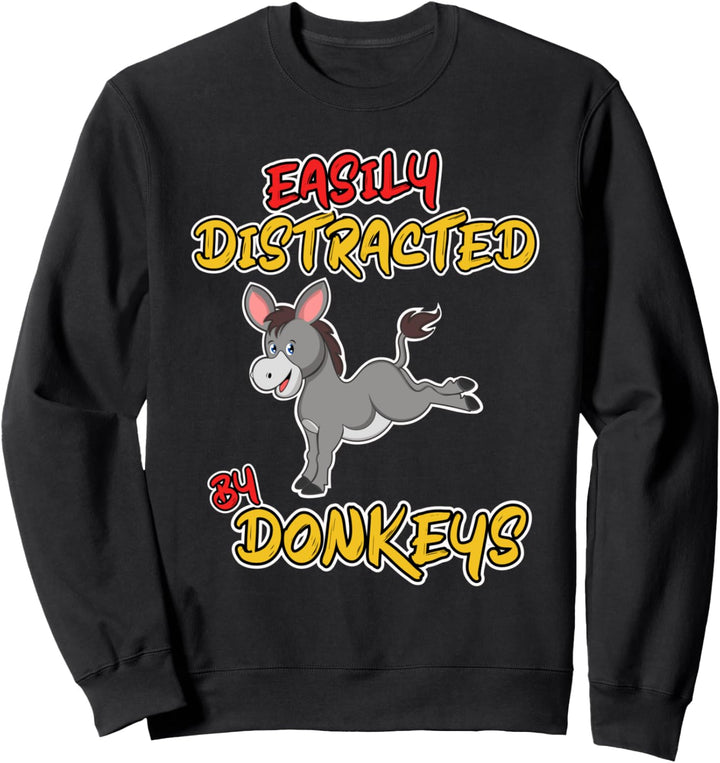 Baby Esel abgelenkt durch Esel Sweatshirt