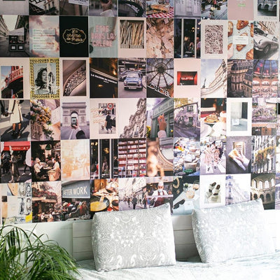 Flamingueo Wanddeko - 100 Fotowand, Deko Schlafzimmer, Poster Set, Zimmer Deko Mädchen Teenager, Wan