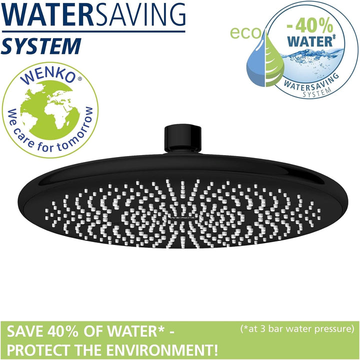 WENKO Wasserspar Regenduschkopf Watersaving, wassersparende Universal-Kopfbrause mit nachhaltigem Wa