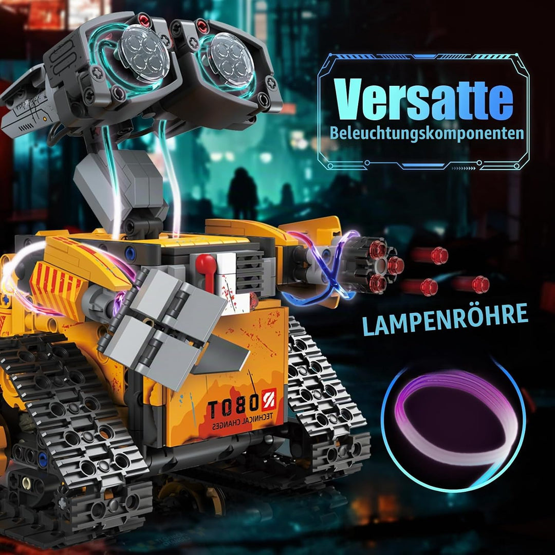 5 in 1 Technik Roboter Bauspielzeug Kinder für Jungen, STEM App &amp; Fernsteuerung Technik Spielzeug Ro