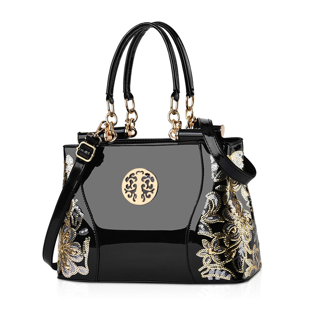 NICOLE & DORIS Lackleder Handtasche Damen Umhängetaschen Elegante Schultertasche frauen shopper gros