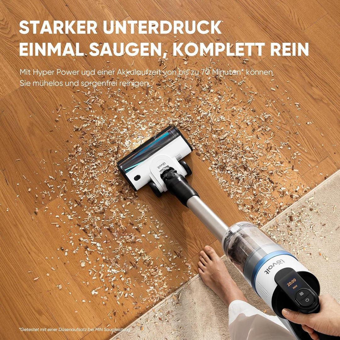 Levoit - 60 Tage Handsfreier Reinigungsstation – Akku Staubsauger - Bis zu 150㎡ Reichweite - 99,99 %