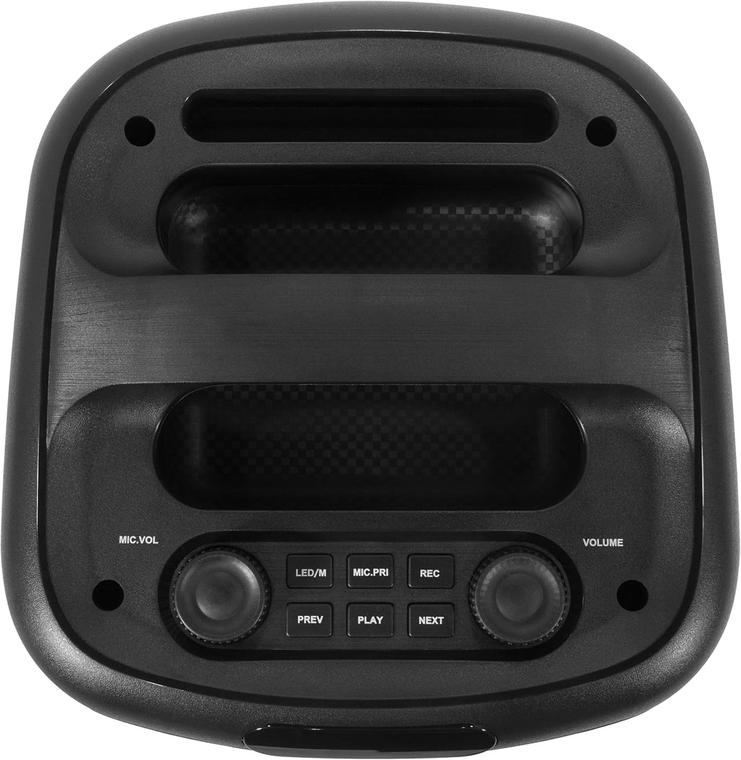 BoomTone DJ Cube 200 – Tragbarer Karaoke-Lautsprecher 200 W mit Bluetooth 5.0, integriertem LED-Lich