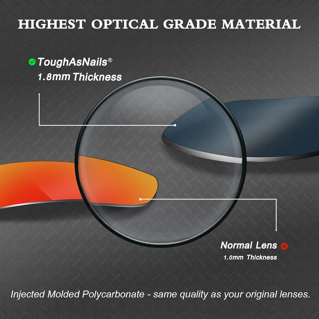 ToughAsNails Objektiv-Ersatz-Objektiv für Oakley Turbine OO9263 65 mm Sonnenbrille – weitere Optione