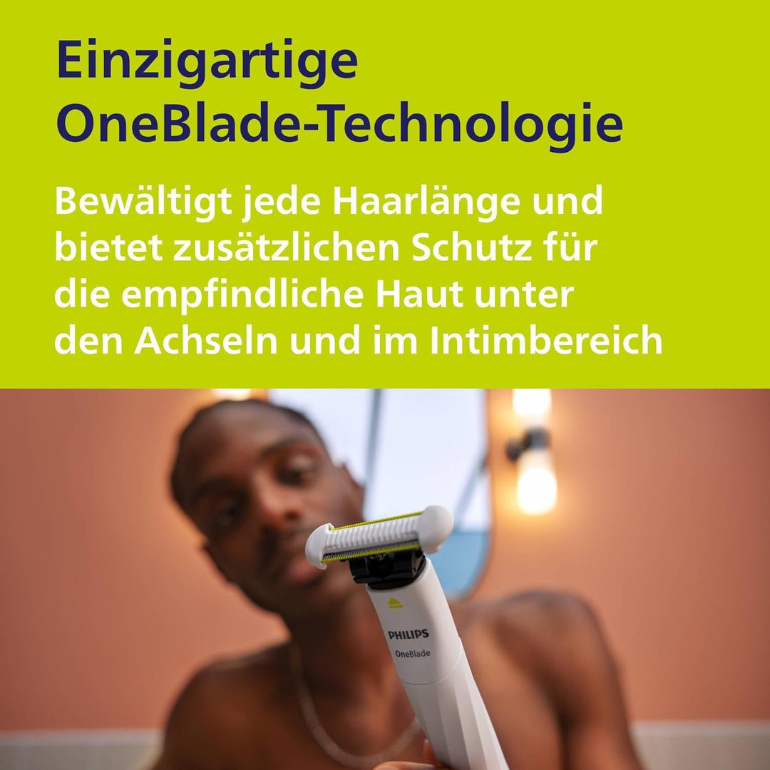 Philips OneBlade Intimate, elektrischer Intimrasierer und Intimtrimmer für Männer und Frauen, mit ex