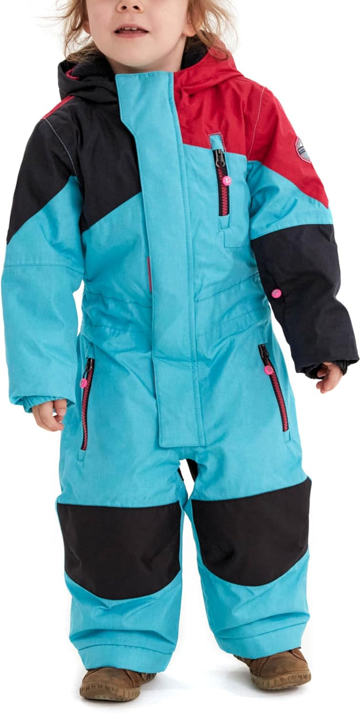Killtec Unisex Kinder Kesley Mini Skioverall/Schneeanzug Mit Kapuze 86-92 Türkis, 86-92 Türkis