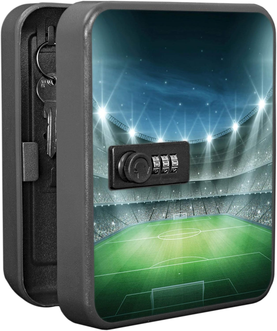 banjado® Burg-Wächter® abschliessbarer Schlüsselkasten mit Motiv Arena für 20 Schlüssel - Schlüsselk