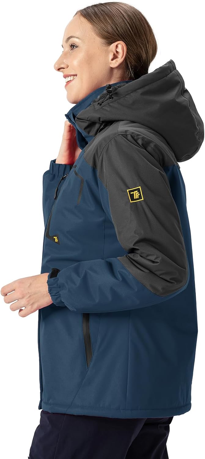 Damen Jacken Fleecejacke Winterjacke Wasserdicht Atmungsaktiv Verdickt Warm Winddicht Softshelljacke
