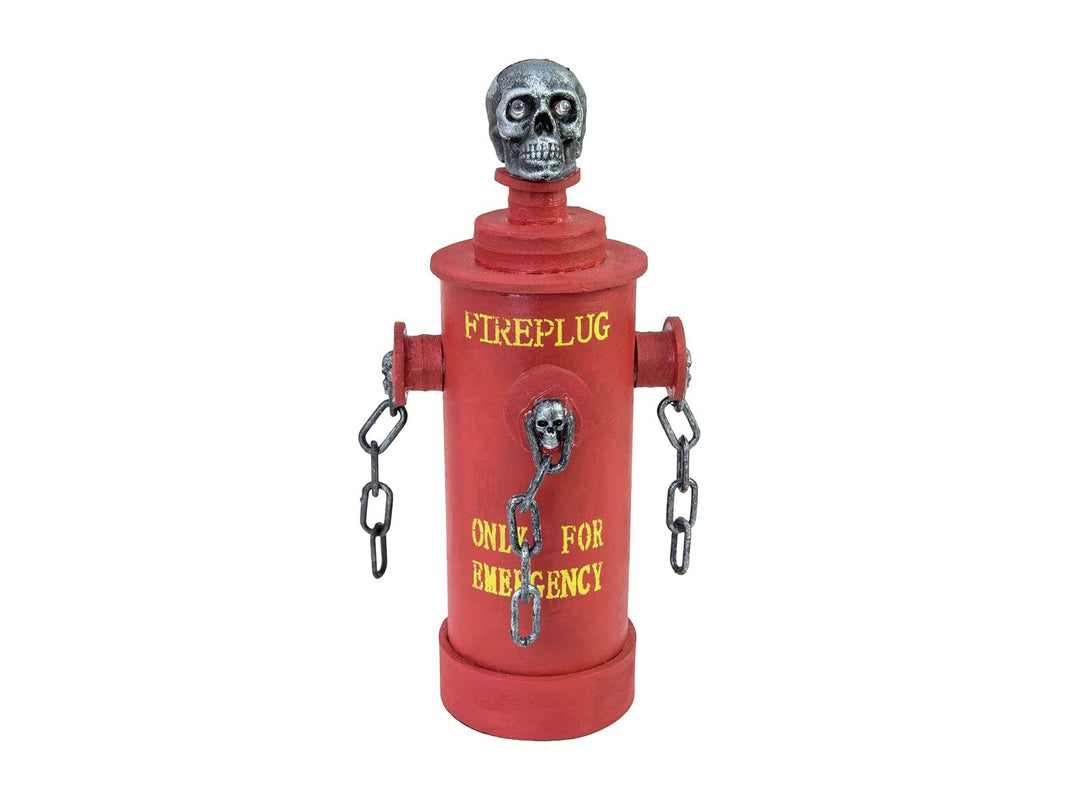 Halloween Feuerhydrant, 28x13x13cm | Animierter Hydrant mit Licht- Sound-, und Bewegungseffekten