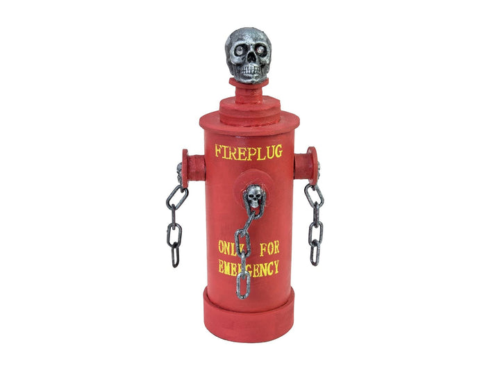 Halloween Feuerhydrant, 28x13x13cm | Animierter Hydrant mit Licht- Sound-, und Bewegungseffekten