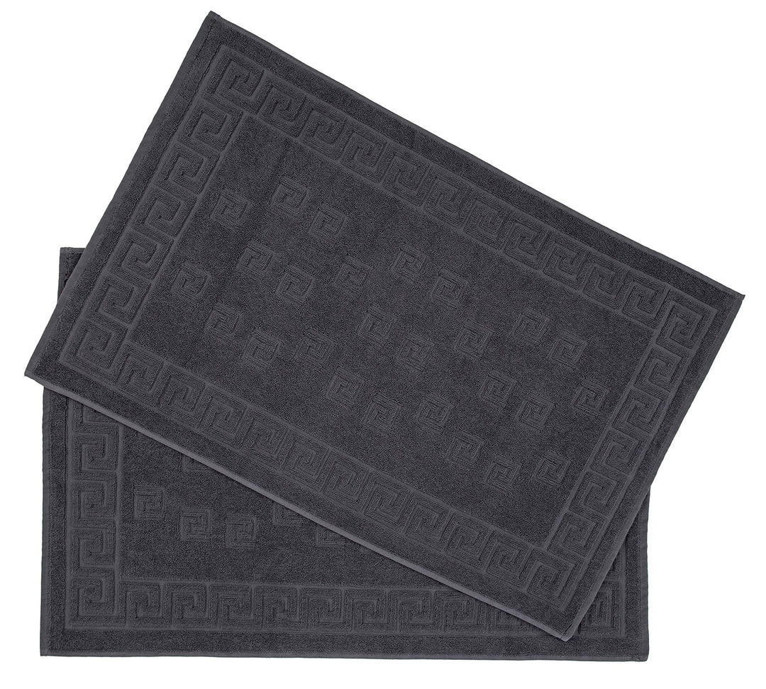 Arle-Living Luxus Medusa Duschvorleger im 2er Pack 50x80 cm - feinste Baumwolle/Jacquard Webung/Hoch