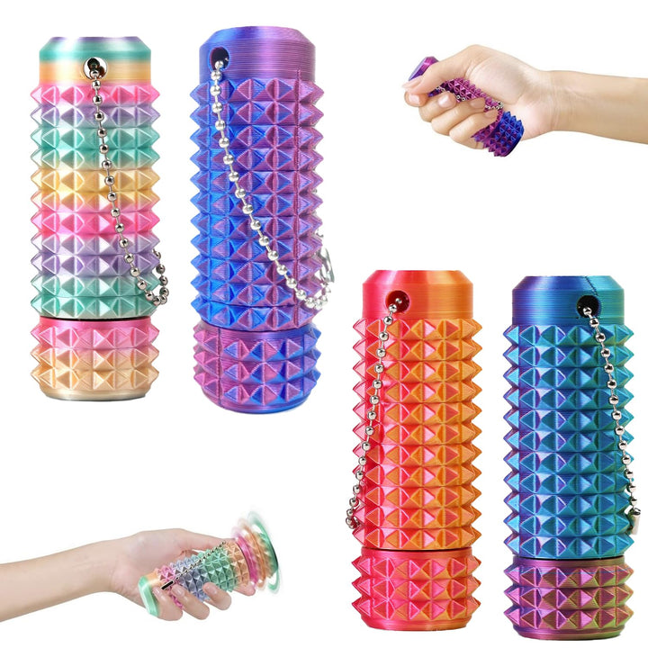 Little Ouchies Pain Fidget 4er-Set – Rotierendes Spiky Stressabbau Spielzeug für Erwachsene, Sensori